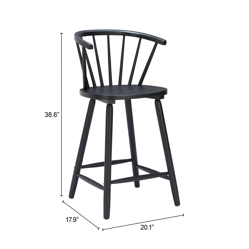 Stenger Counter Stool (Set of 2) Black
