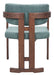 Poly Dining Chair Moss Gray & Walnut