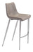 Magnus Barstool (Set of 2) Brown & Silver