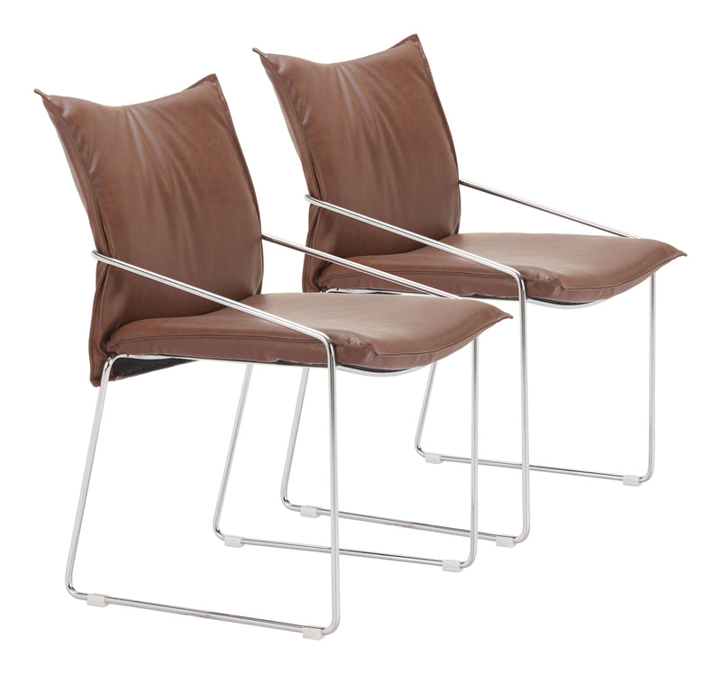 Pola Dining Chair (Set of 2) Brown