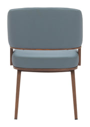 Poise Dining Chair Azure Gray & Walnut