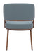 Poise Dining Chair Azure Gray & Walnut