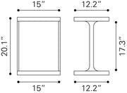 Bama Side Table Whitewashed