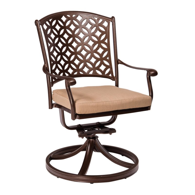 Casa Swivel Rocking Dining Arm Chair with Optional Seat Cushions