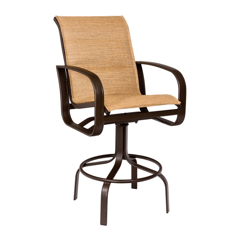 Cayman Padded Sling Swivel Bar Stool Isle Padded Sling