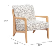 Runa Accent Chair Beige & Natural