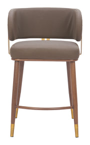 Brew Counter Stool Brown & Walnut