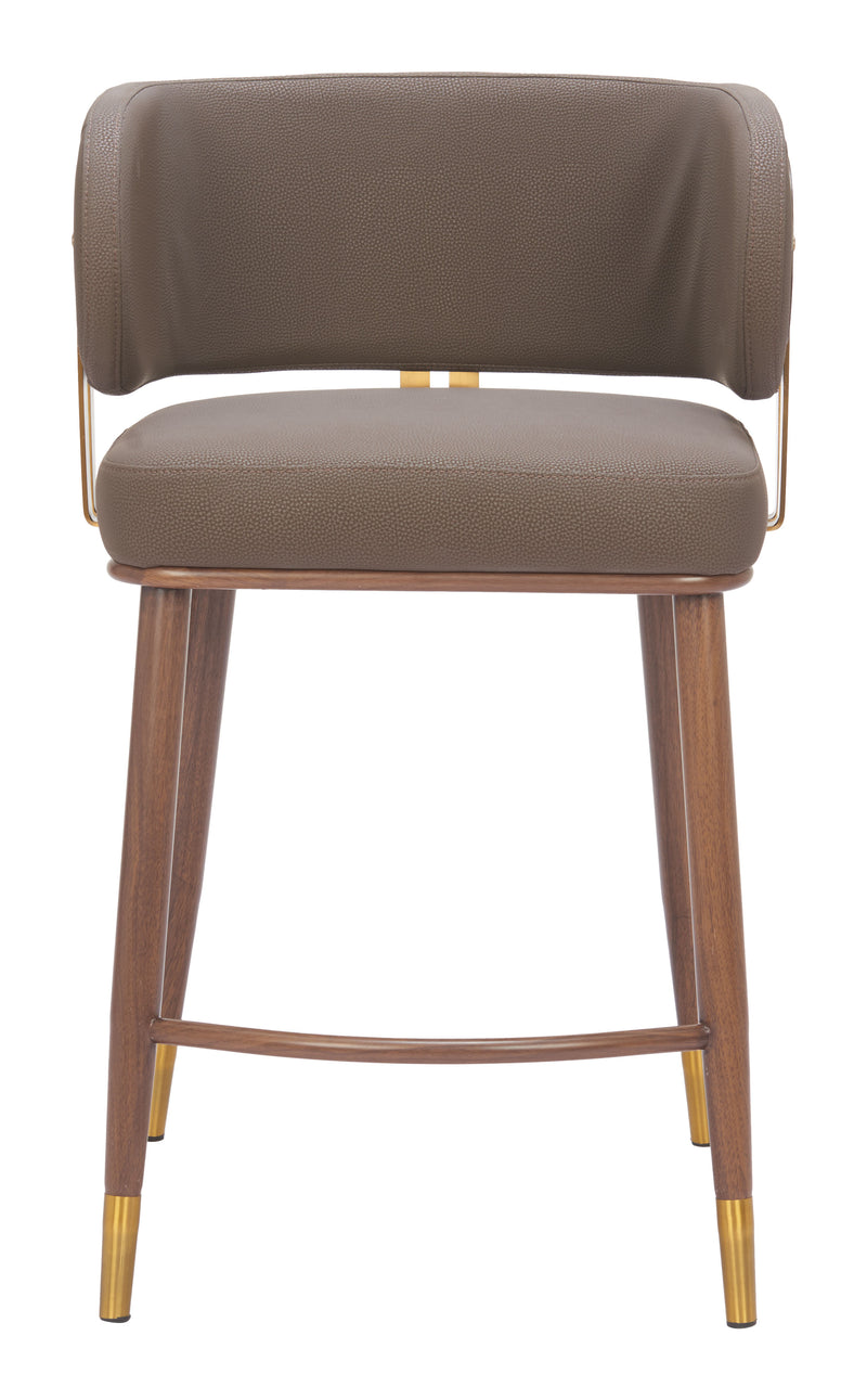 Brew Counter Stool Brown & Walnut