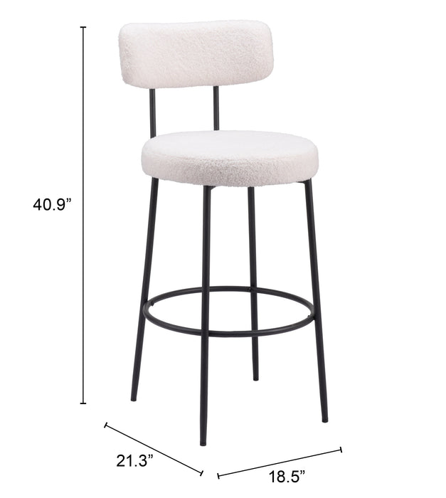 Blanca Barstool (Set of 2) Ivory