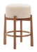 Nade Counter Stool (Set of 2) Beige & Walnut