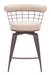 Saku Swivel Counter Stool Beige & Brown