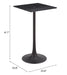 Valleta Bar Table Black