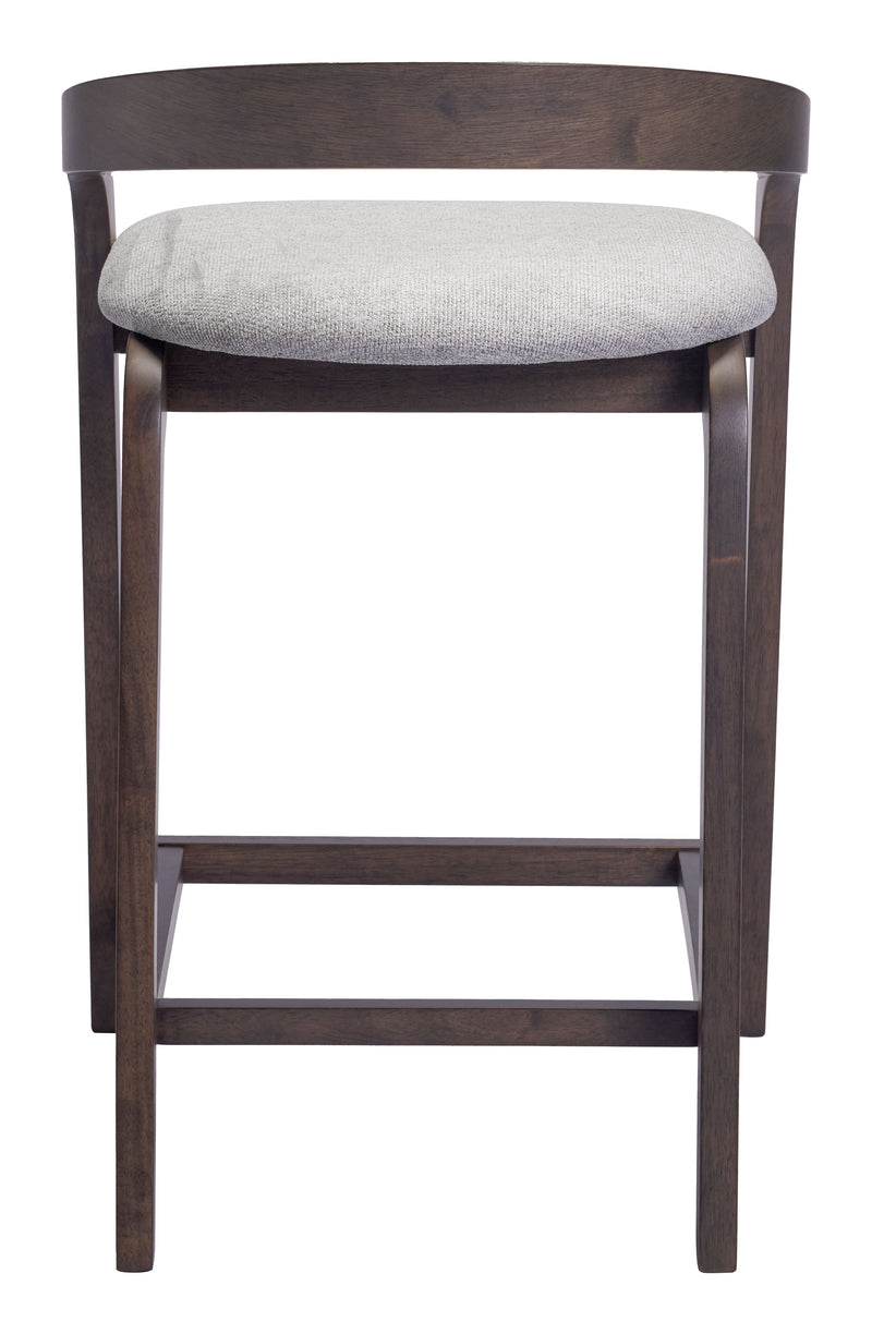 Troy Counter Stool (Set of 2) Dove Gray & Espresso
