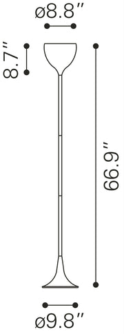 Neutrino Floor Lamp Chrome