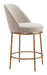 Nordhavn Swivel Counter Stool Beige & Gold