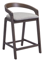 Troy Counter Stool (Set of 2) Dove Gray & Espresso