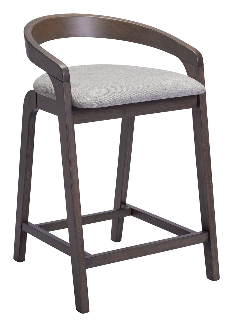 Troy Counter Stool (Set of 2) Dove Gray & Espresso