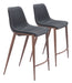 Magnus Counter Stool (Set of 2) Black & Walnut