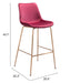 Tony Barstool Red & Gold