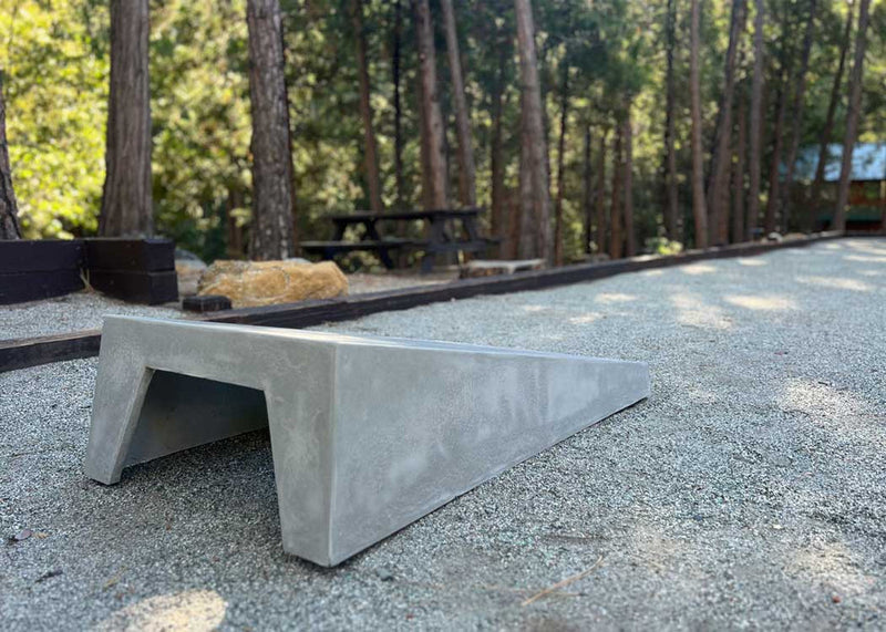 Concrete Cantilever Modern Cornhole Board