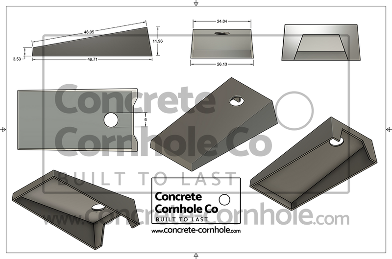 Concrete Cantilever Modern Cornhole Board