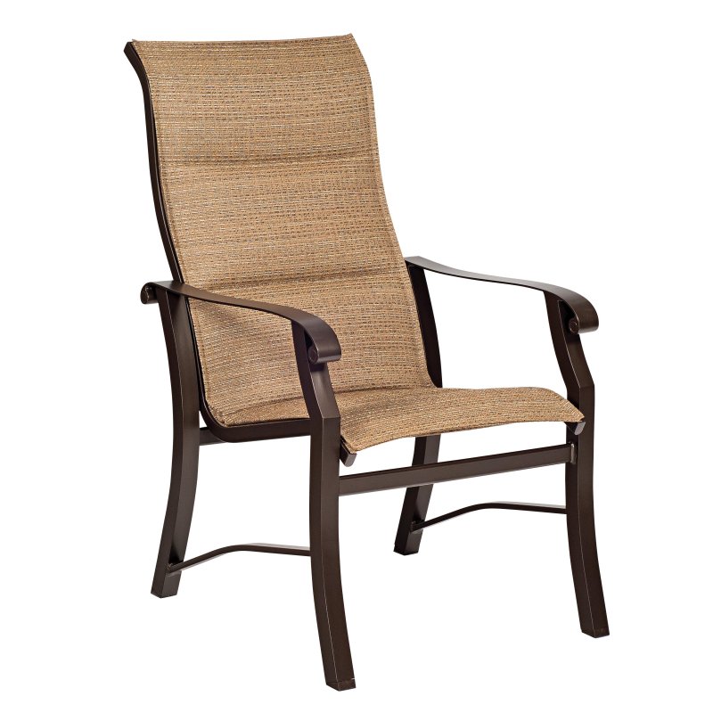 Cortland Padded Sling High Back Dining Arm Chair Padded Sling