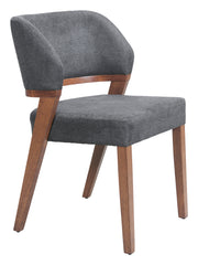 Sunobu Dining Chair (Set of 2) Azure Gray & Walnut