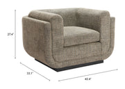 Sereneu Accent Chair Green Tweed