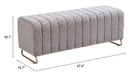 Pender Bench Stone Gray