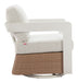 Gelo Swivel Chair White & Brown