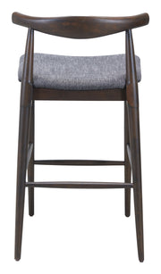 Tuzka Barstool (Set of 2) Gray & Espresso