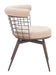 Saku Swivel Dining Chair Beige & Brown