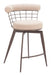 Saku Swivel Counter Stool Beige & Brown