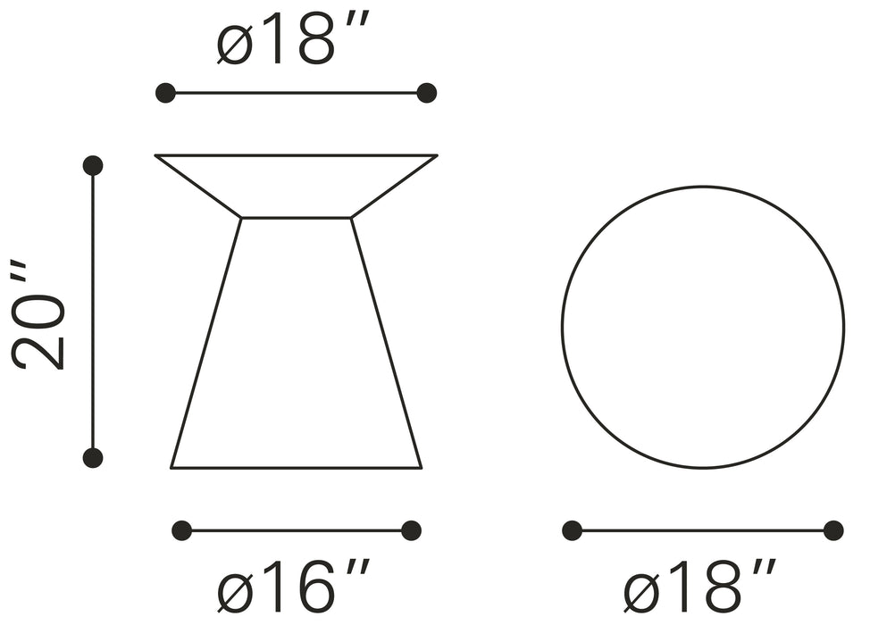 Proton Side Table Gold