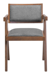 Delhi Dining Chair (Set of 2) Gray & Walnut