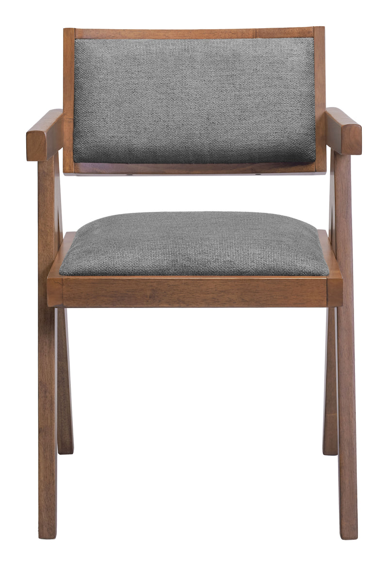 Delhi Dining Chair (Set of 2) Gray & Walnut