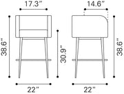 Horbat Barstool (Set of 2) Gray