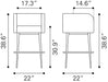 Horbat Barstool (Set of 2) Gray