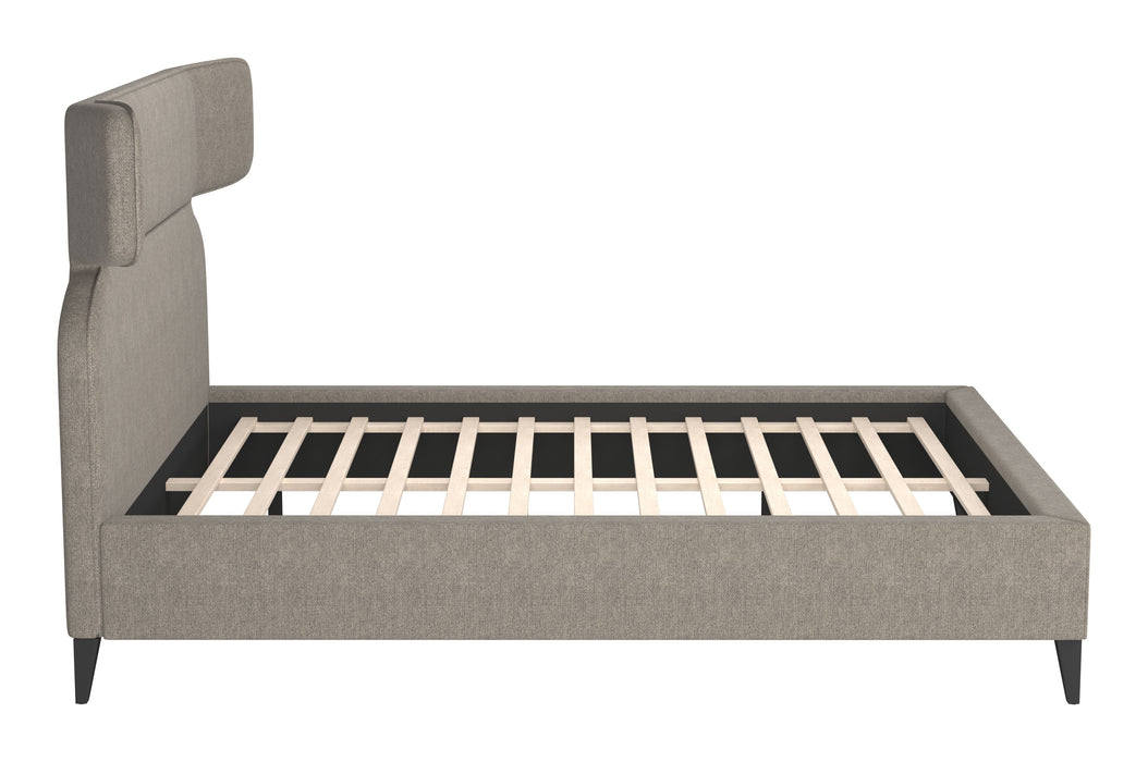 Dusa Queen Bed Olive Brown