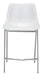 Magnus Counter Stool (Set of 2) White & Silver