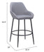 Vila Barstool (Set of 2) Gray