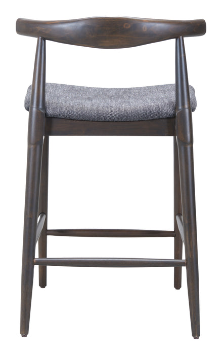 Tuzka Counter Stool (Set of 2) Gray & Espresso