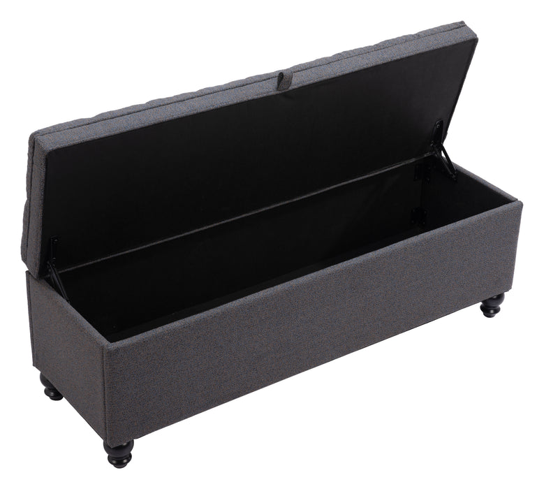 Halifax Storage Bench Gravel Gray
