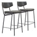 Charon Counter Stool (Set of 2) Vintage Black
