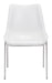Magnus Dining Chair (Set of 2) White & Silver