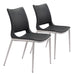 Ace Dining Chair (Set of 2) Black & Silver
