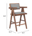 Delhi Counter Stool (Set of 2) Gray & Walnut