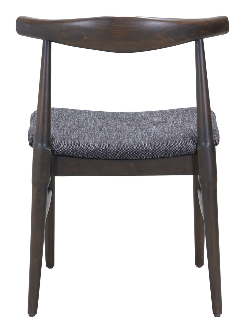 Tuzka Dining Chair (Set of 2) Gray & Espresso