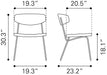 Charon Dining Chair (Set of 2) Vintage Brown