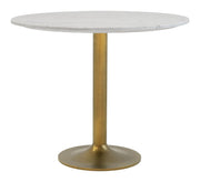 Fullerton Dining Table White & Gold